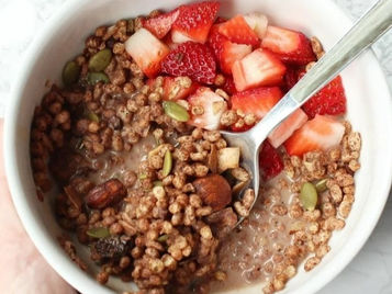 Cereal con proteína en polvo