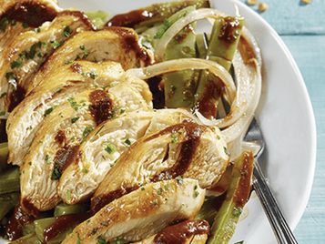 Fajitas de pollo con nopales