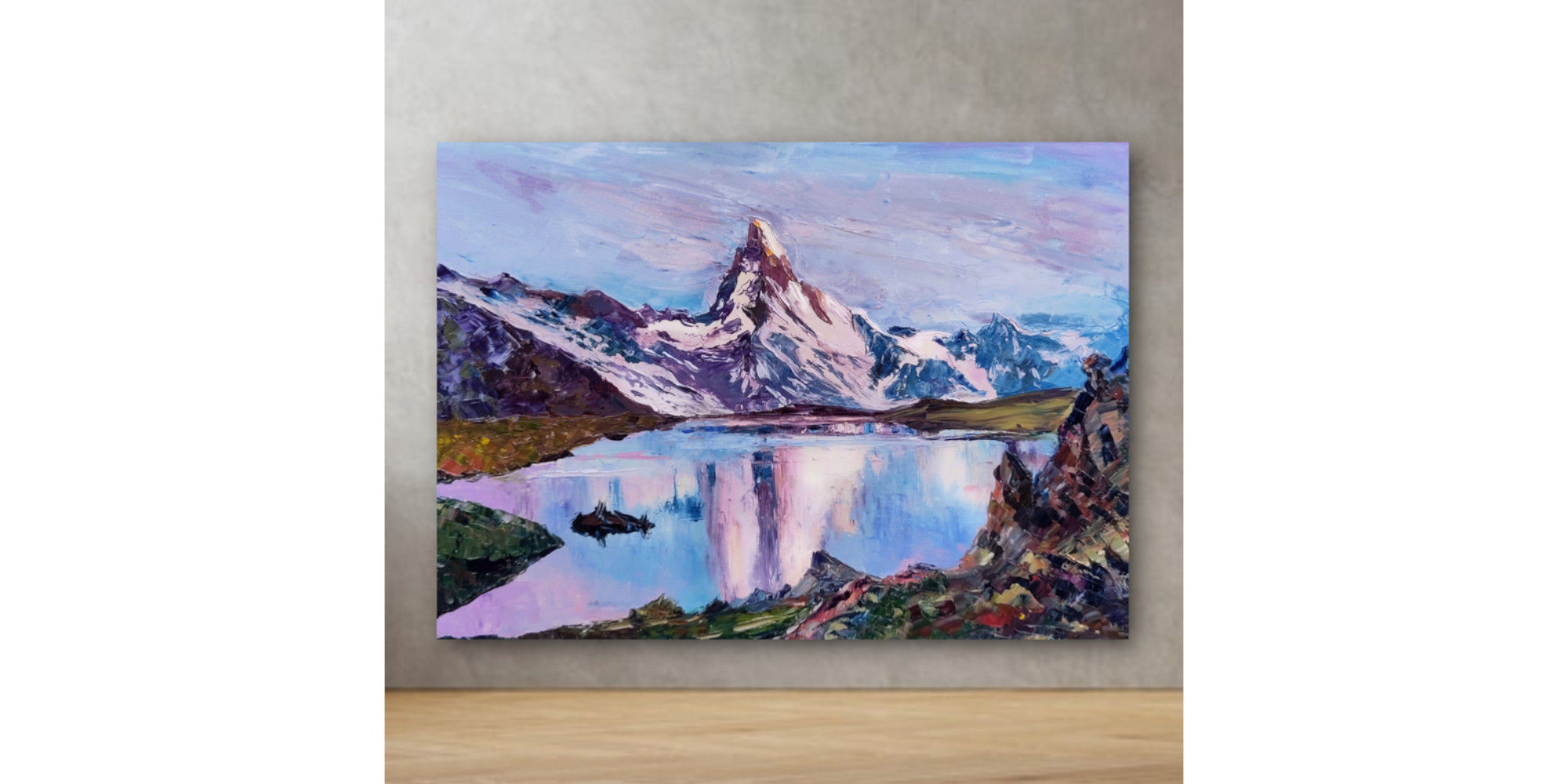 Matterhorn Kunst Ölgemälde Original-Gemälde von Julia Grechkina