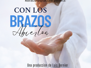 Jesus extendiendo su mano para recibirte con los brazos abiertos.
