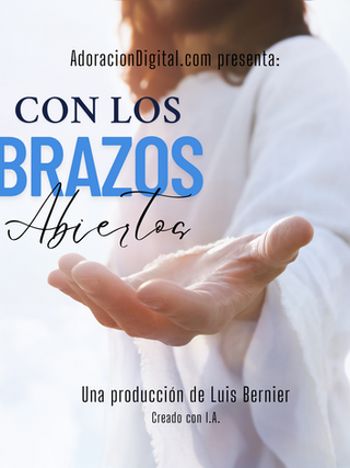 Jesus extendiendo su mano para recibirte con los brazos abiertos.