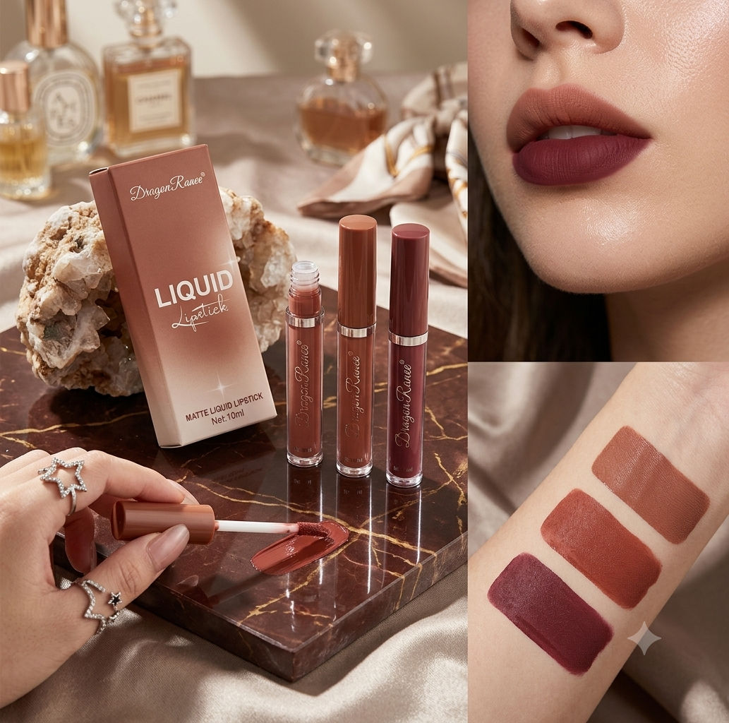 Matte Velvet Lipstick and Gloss in Dusty Rose & Brown