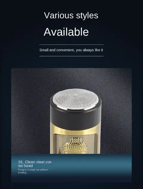 Thumbnail: LARGNER Mini Electric Shaver - Rechargeable Travel Size