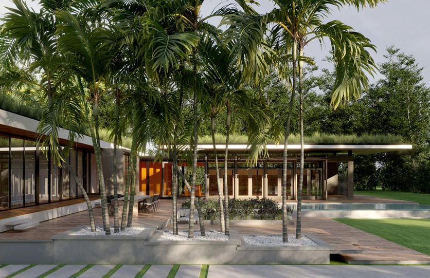 Artists Illustration of luxury bungalow