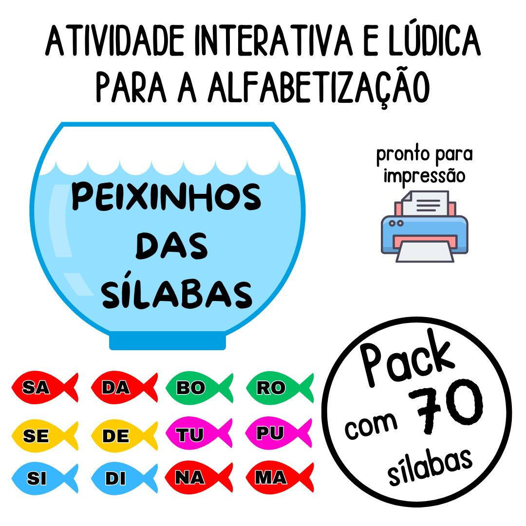 Atividade Lúdica: Peixinhos das Sílabas