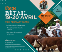 Stage bétail 19-20 AVRIL 44860 PONT-SAINT-MARTIN