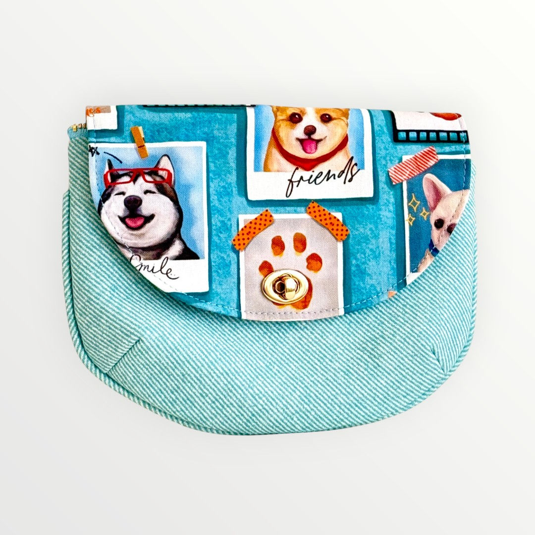 Laughing Doggy I Love You Pouch