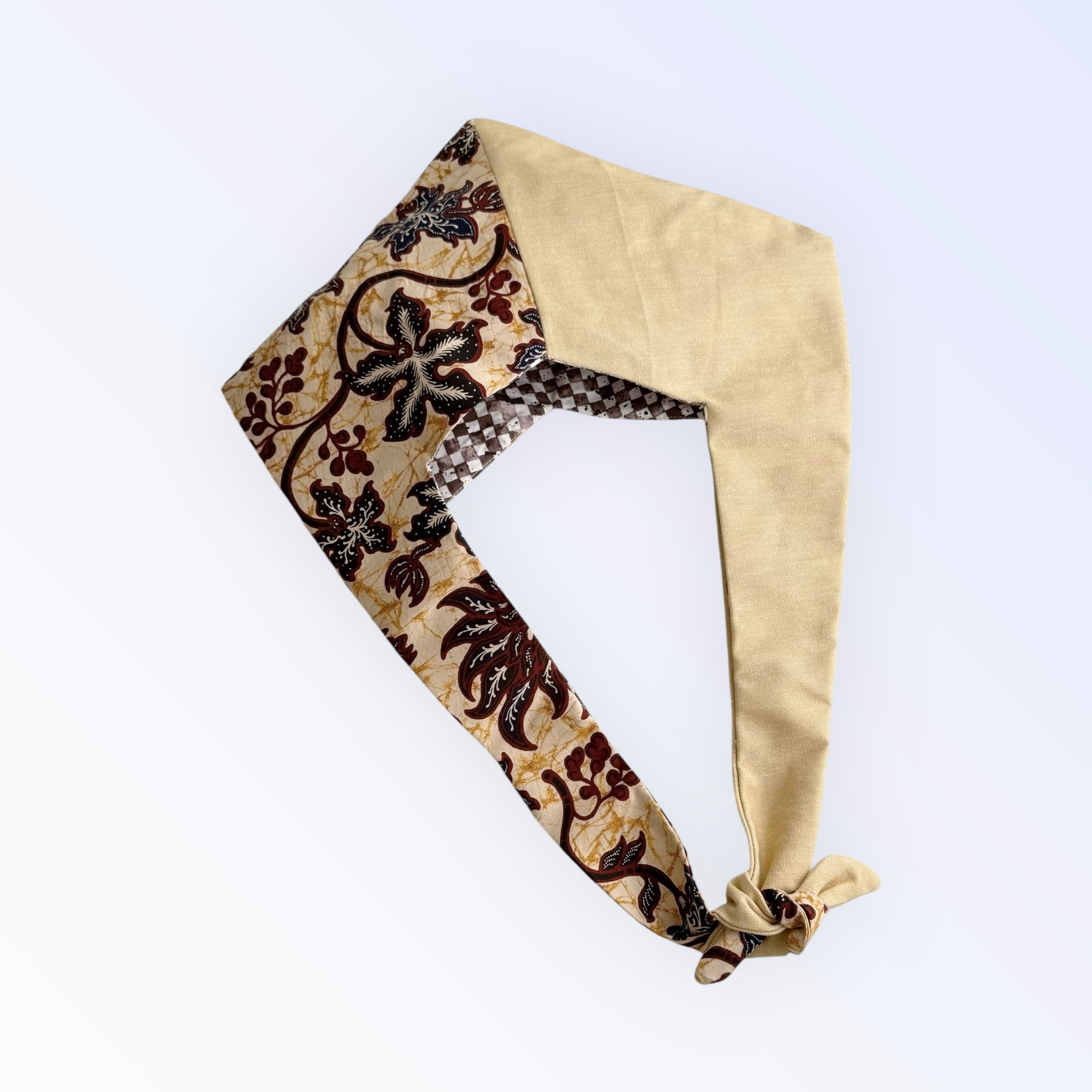 Yellow Batik Origami-Inspired Heart Bag