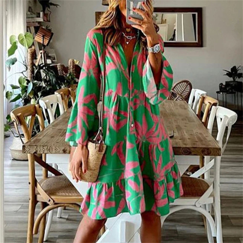 Oversized Boho Beach Mini Dress