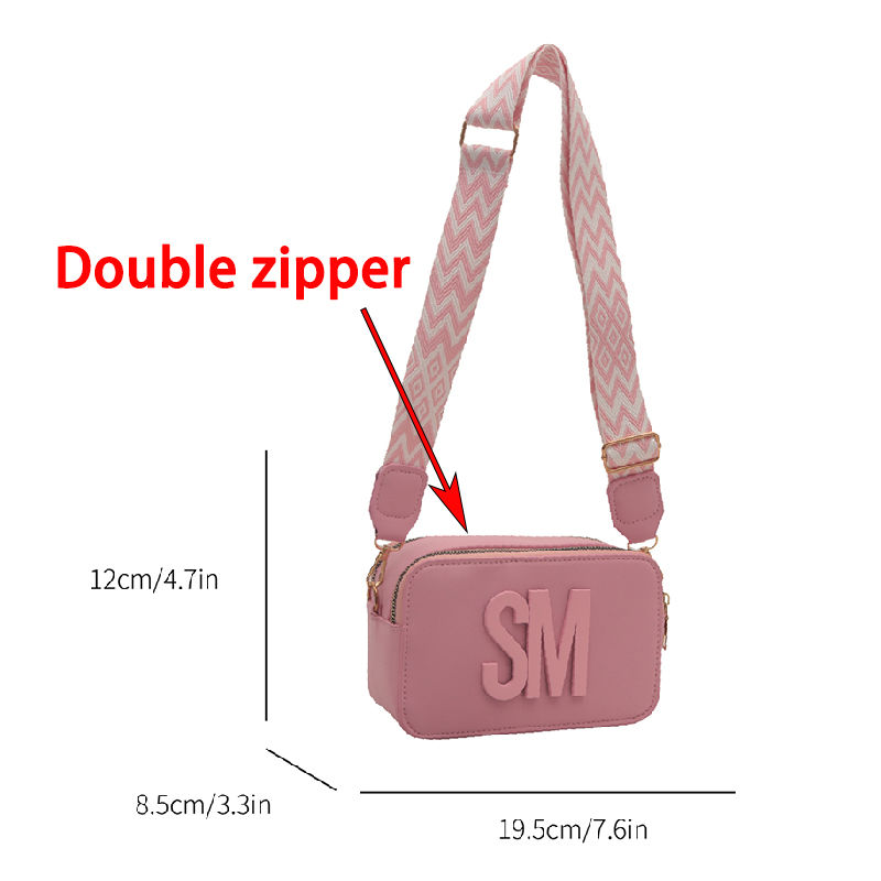 Thumbnail: Double Zipper SM Crossbody Bag