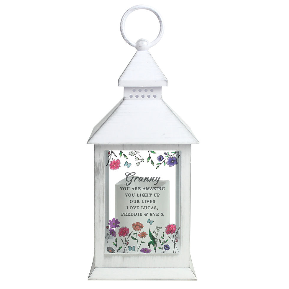 Thumbnail: Personalised Wild Flowers LED Lantern
