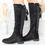 Thumbnail: Over The Knee Zip Stretch Boots - Black