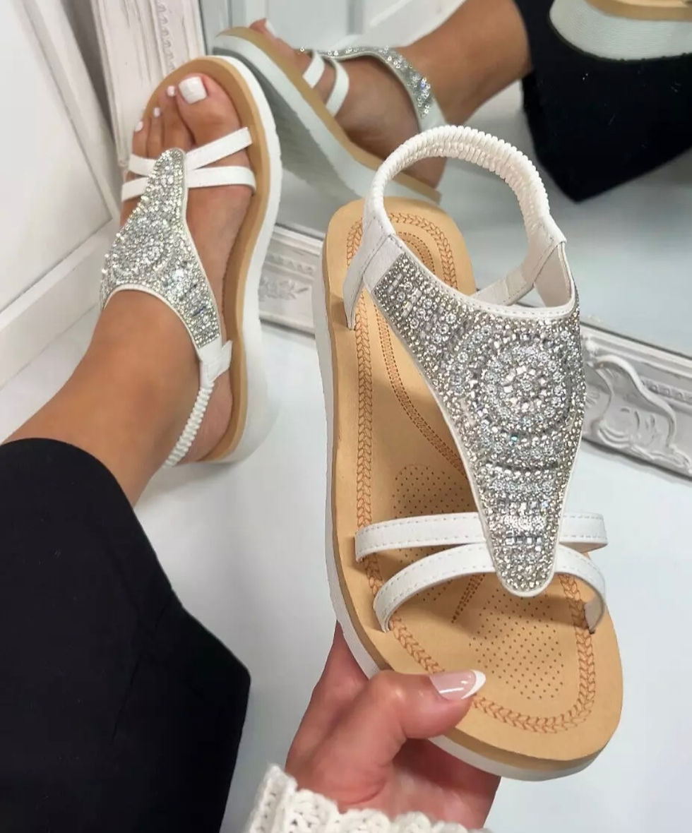 Thumbnail: Diamante Strappy Sandals