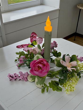 Sage Green Timer Taper Candle