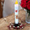 Thumbnail: 7" Valentine Teddy Bear Battery Operated LED Timer Taper Candle