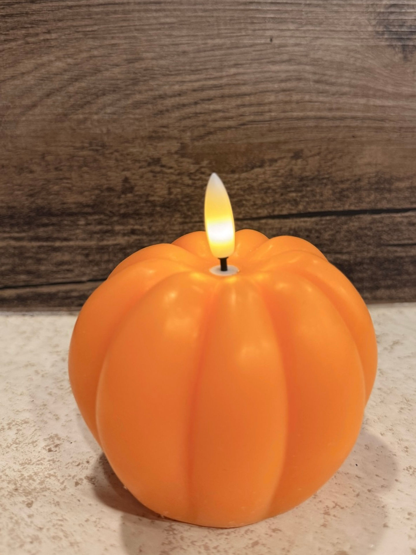 Fall Pumpkin Shaped Flameless Timer Candle