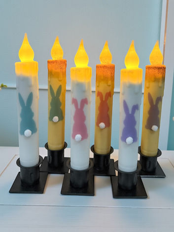 Easter Bunny Timer Taper Candle
