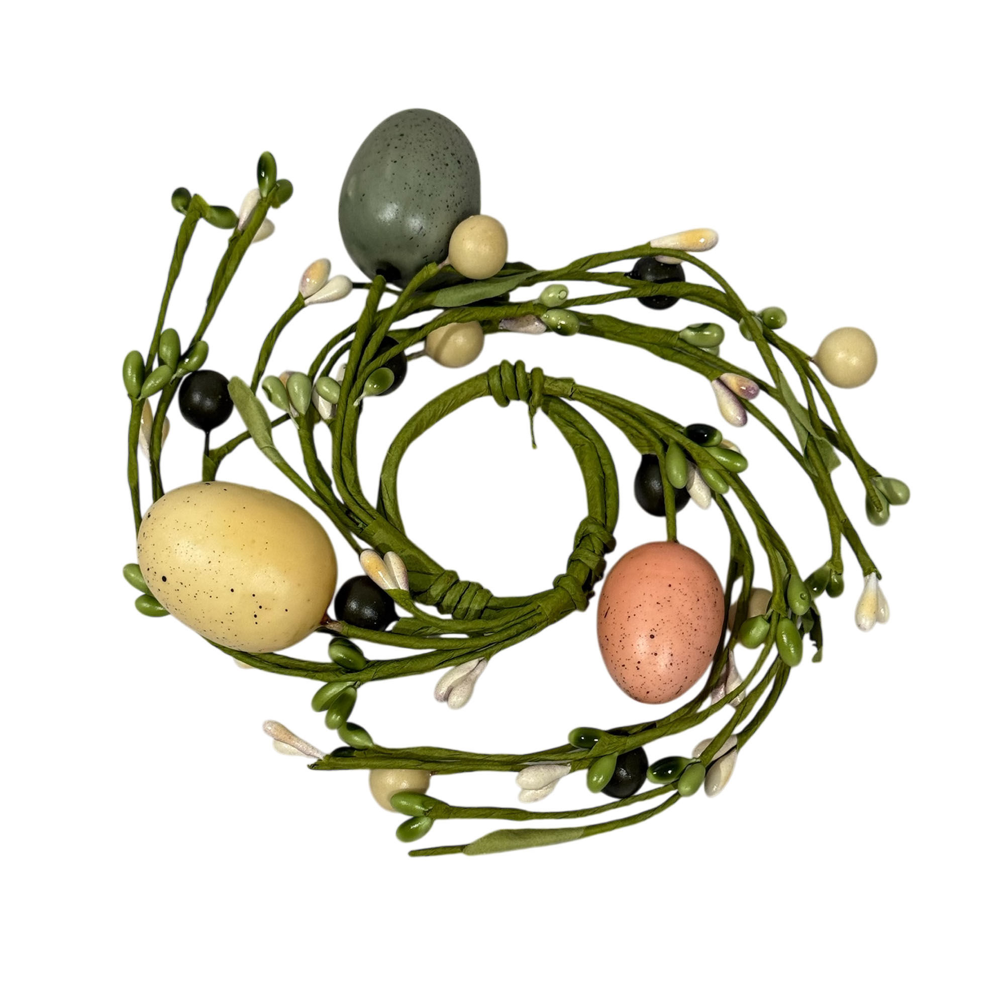 1.5" Easter Eggs Pip Candle Ring Wreath