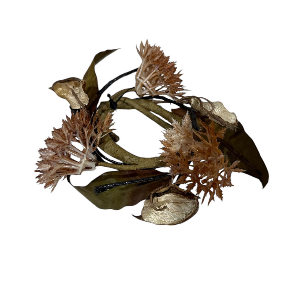 1 1/2" Dried Pod Candle Ring Wreath