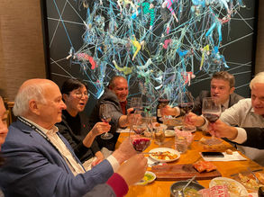 Cajal Club members celebrate the awards given at the Cajal Club Social, 2023.
