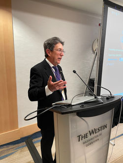 Cajal Club Social | SfN 2023 | Charles Ribak at podium