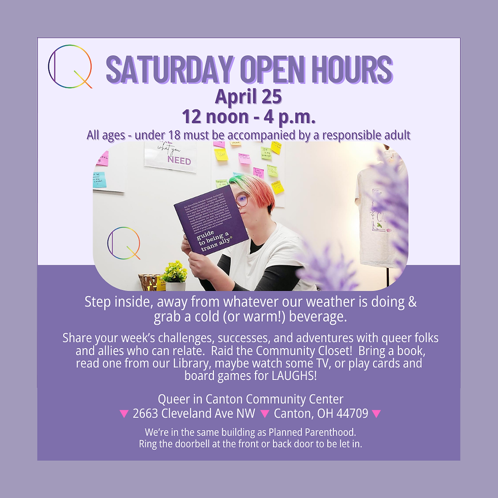 Saturday Open Hours (all ages)