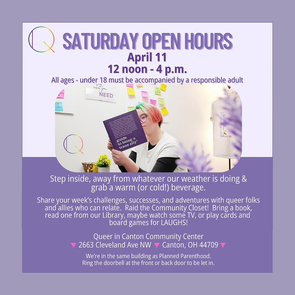 Saturday Open Hours (all ages)