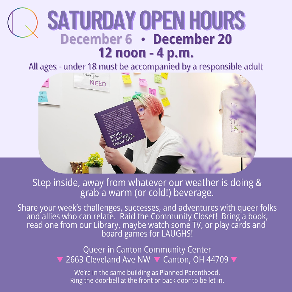 Saturday Open Hours (all ages)