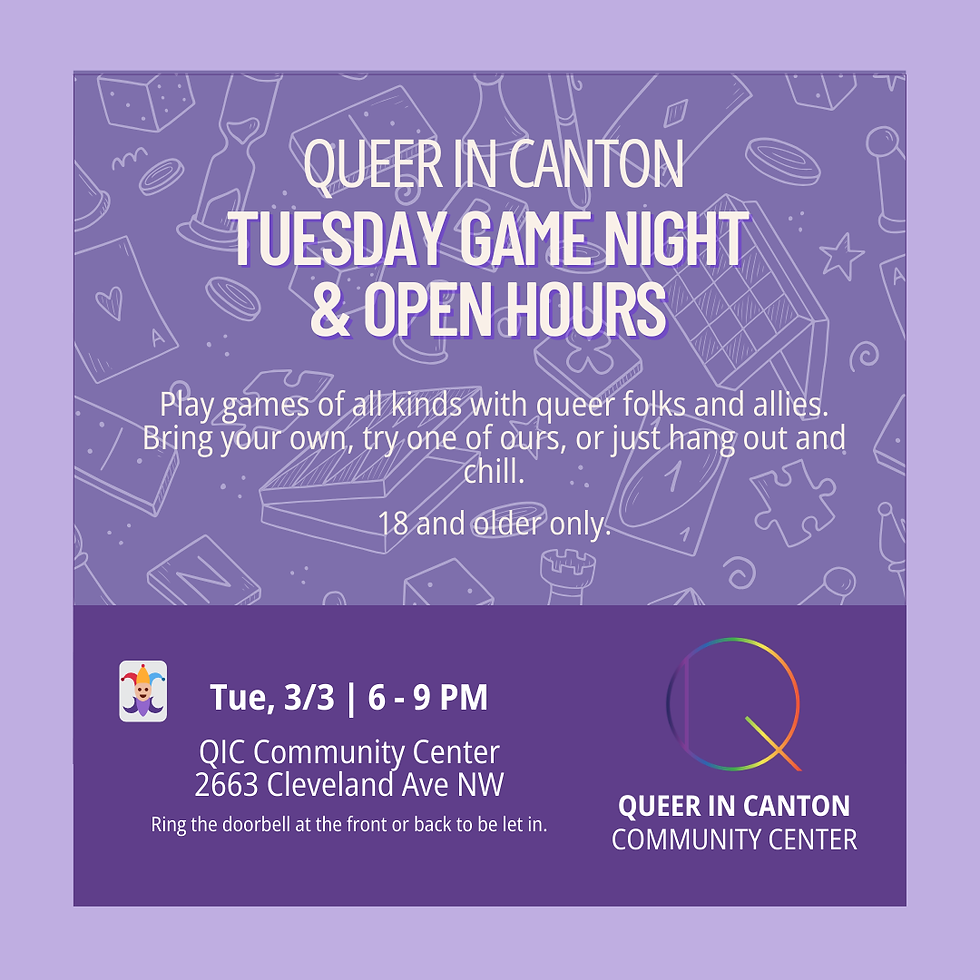 Tuesday Game Night (18+)