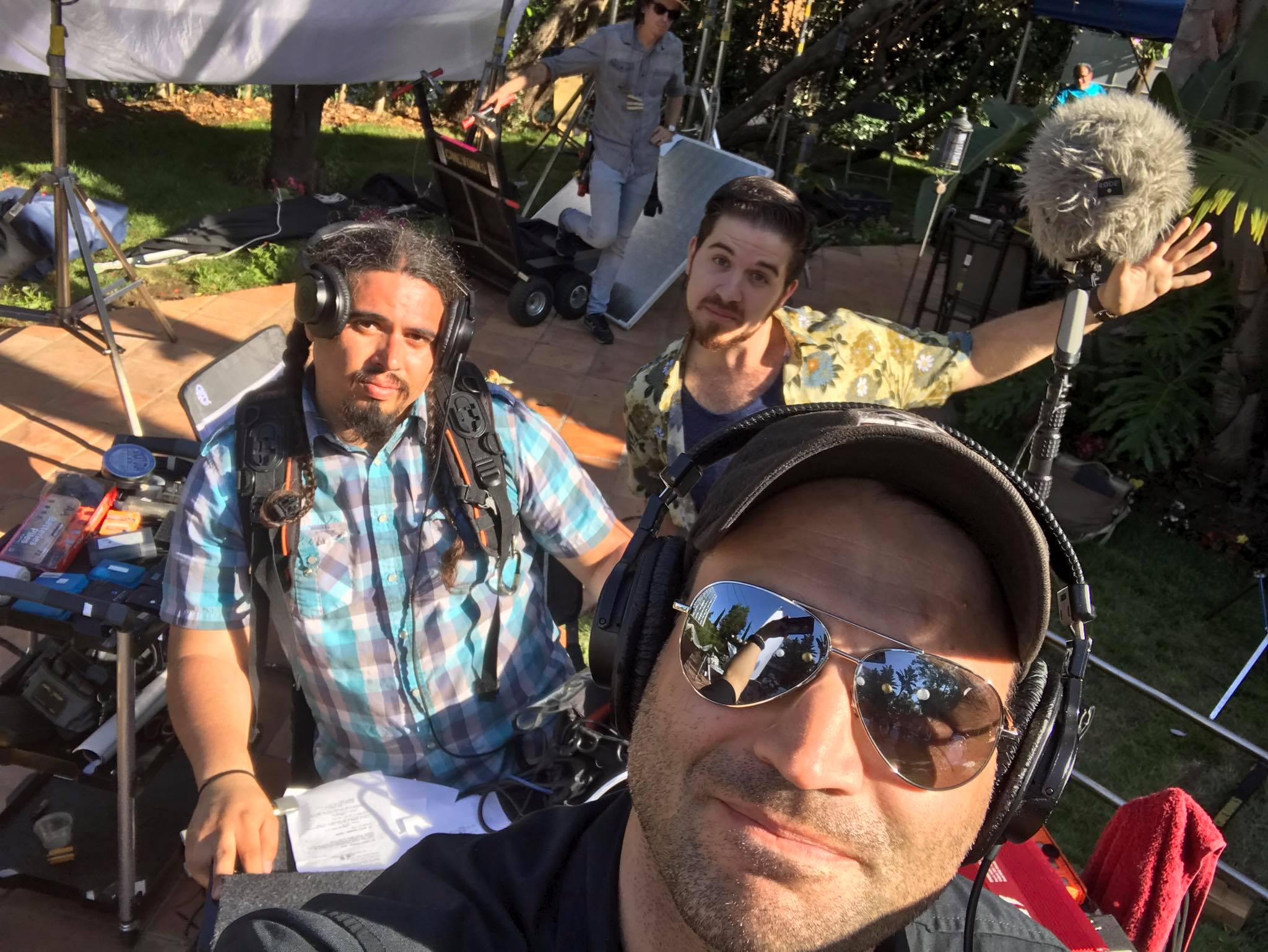 On Set with my Two Boom Ops