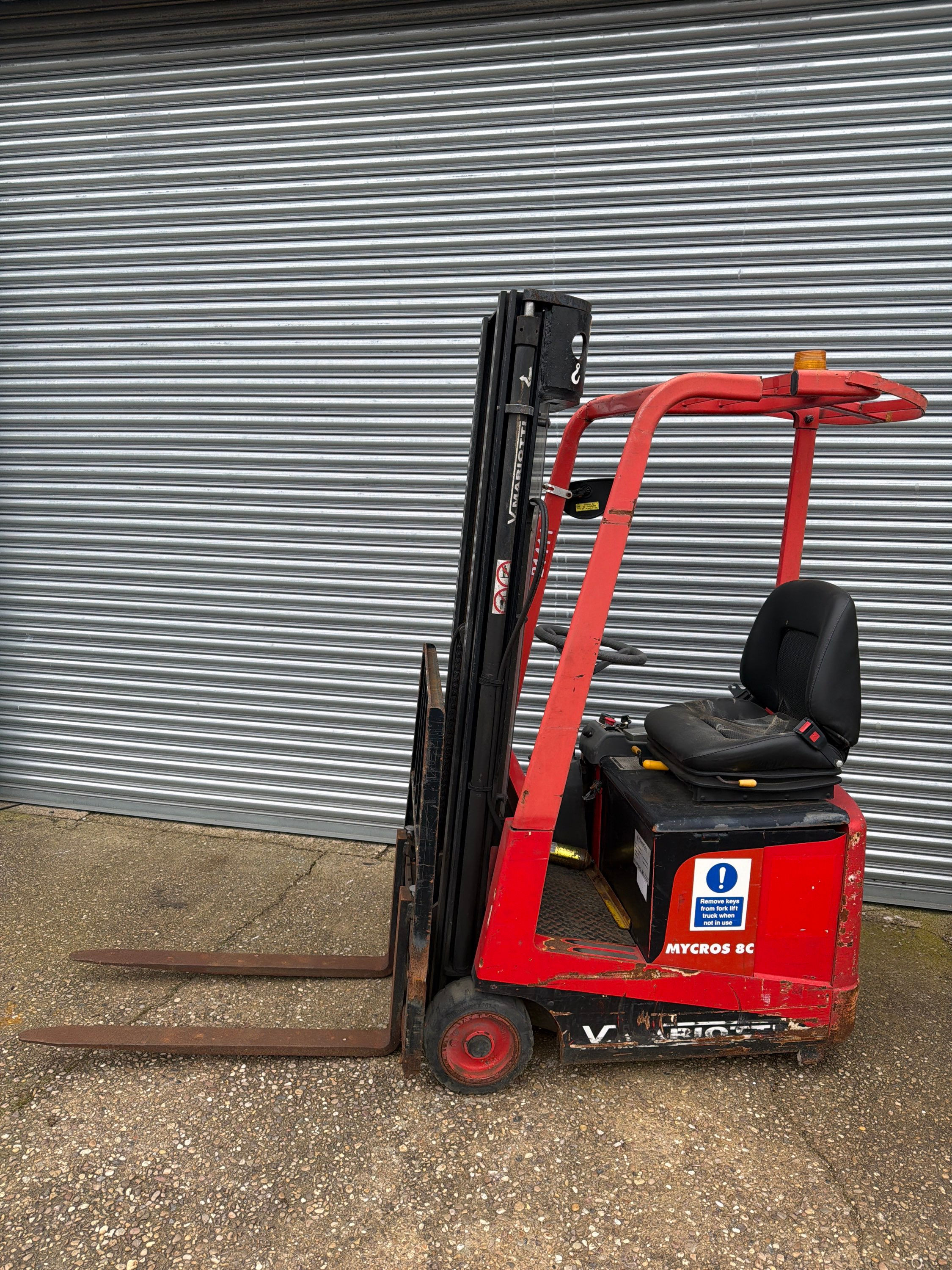 Small Red Forklift Truck