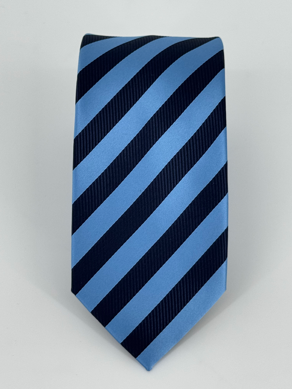 Light Blue and Navy Stripe Tie