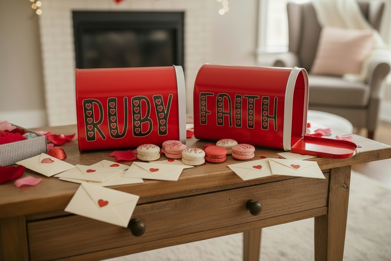 Engraved Valentines Day mailbox