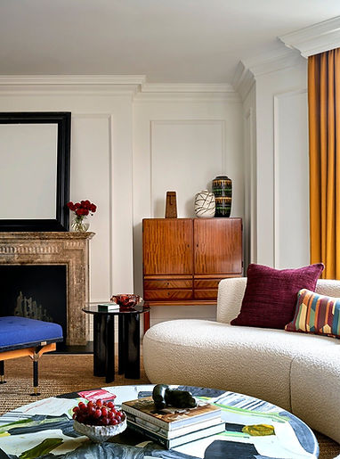 Intérieur appartement avec cheminée Paris 15