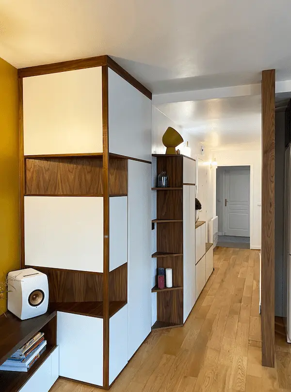 Meuble sur mesure d'entrée pour aménagé l'appartement