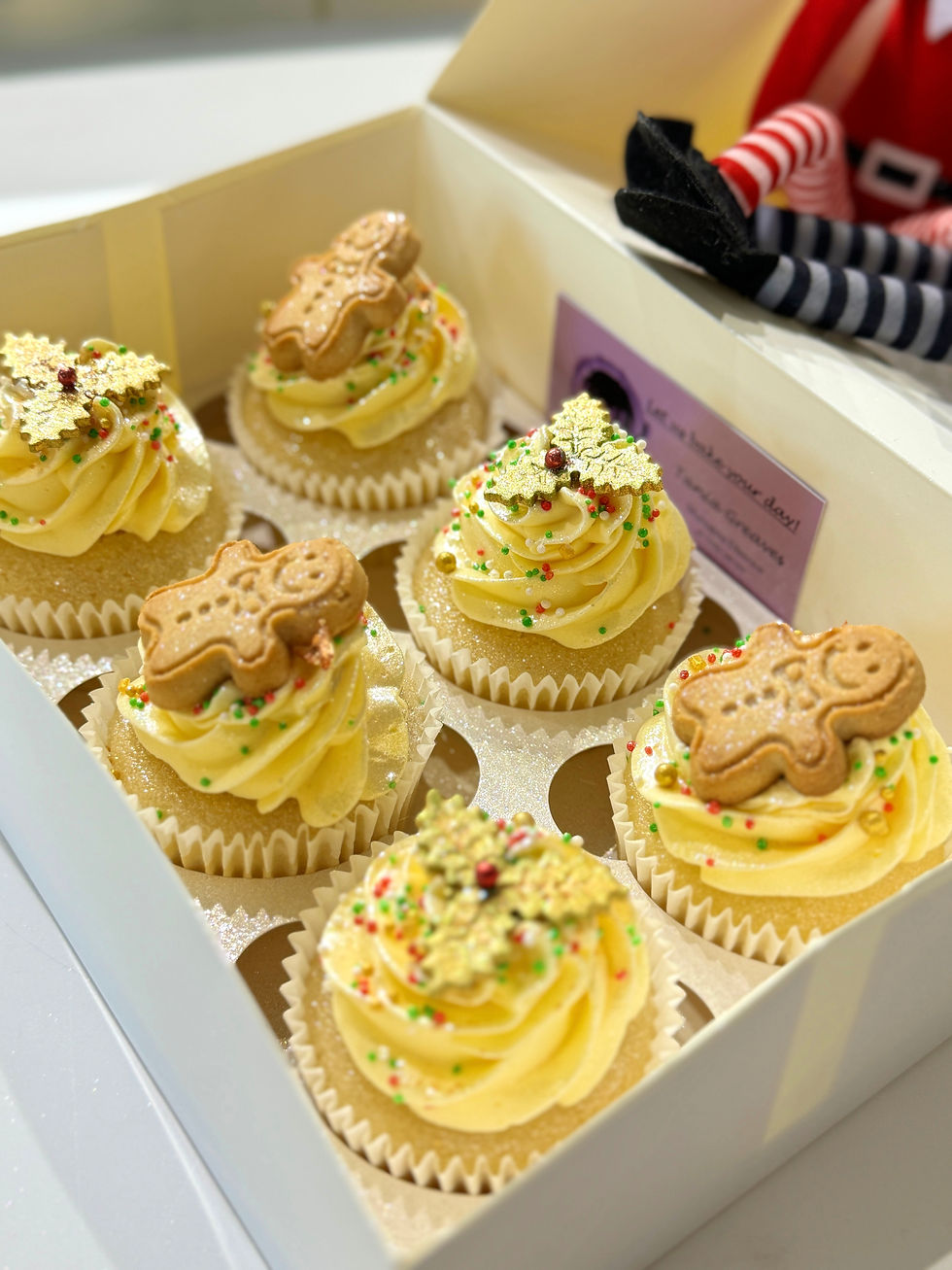 Xmas Gingerbread cookie cupcakes