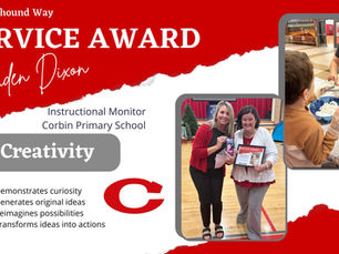 The Redhound Service Award Creativity Winner, Jaden Dixon