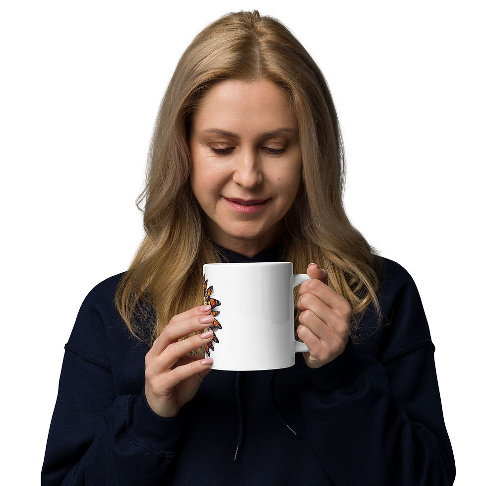 Thumbnail: Seed of Life Monarch White glossy mug