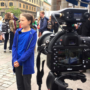 Filming Greta Thunberg in Stockholm