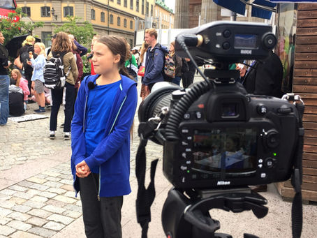 Filming Greta Thunberg in Stockholm