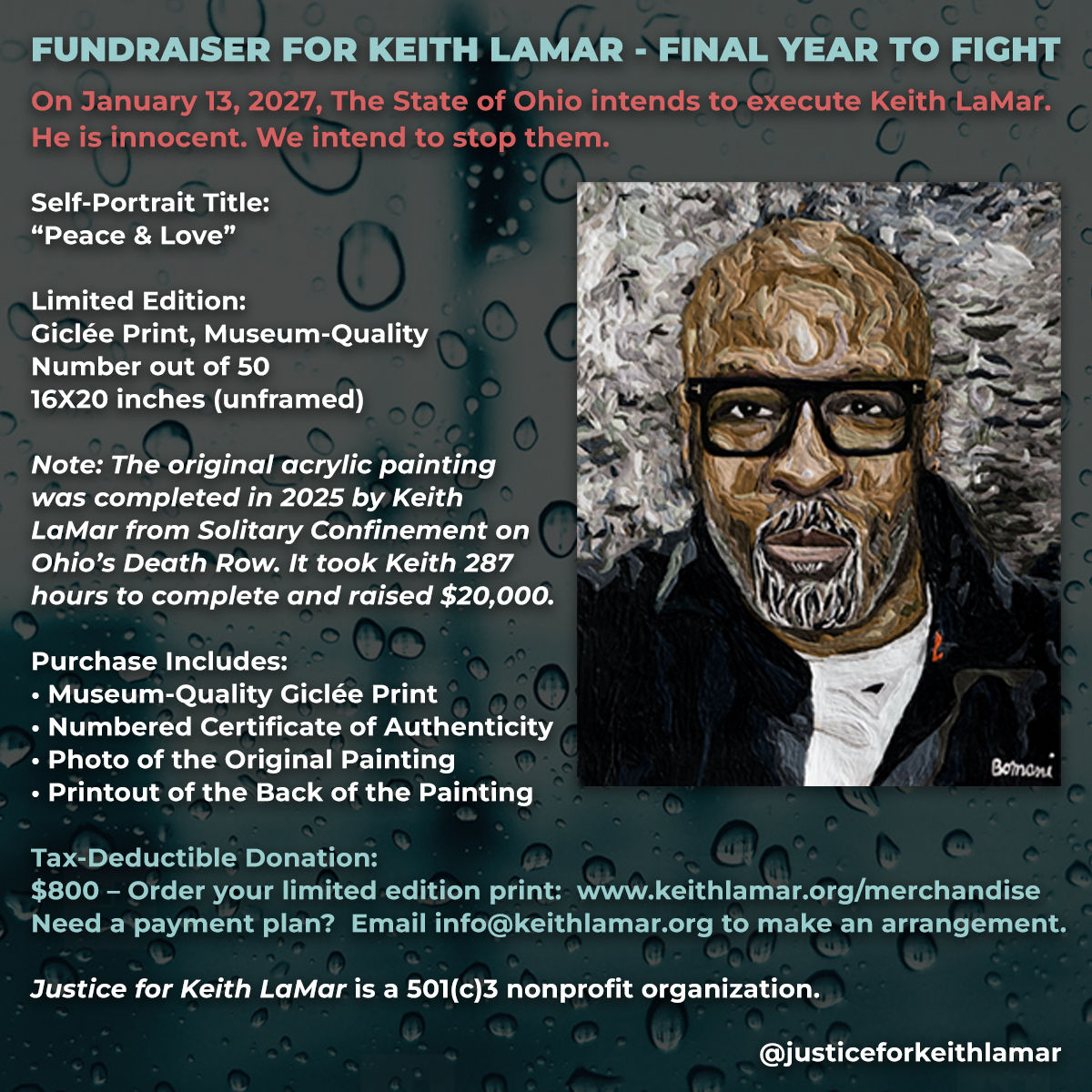 Keith LaMar Self-Portrait: "Peace & Love"