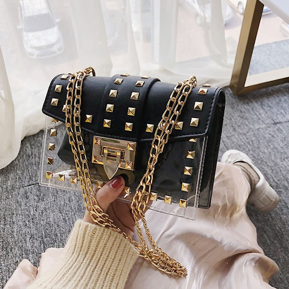 Thumbnail: Betty Shoulder Bag -Clear/Black