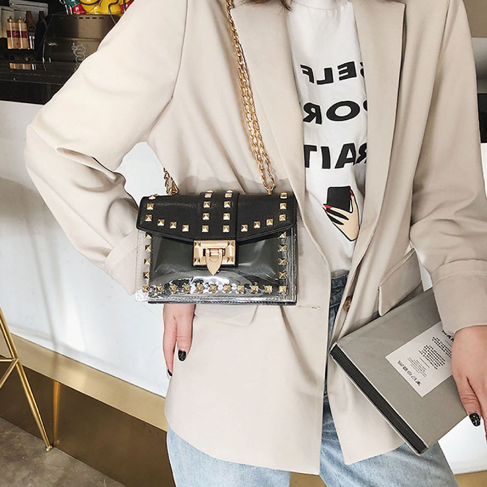 Thumbnail: Betty Shoulder Bag -Clear/Black