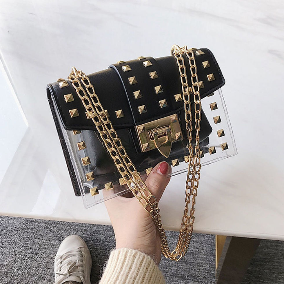 Thumbnail: Betty Shoulder Bag -Clear/Black