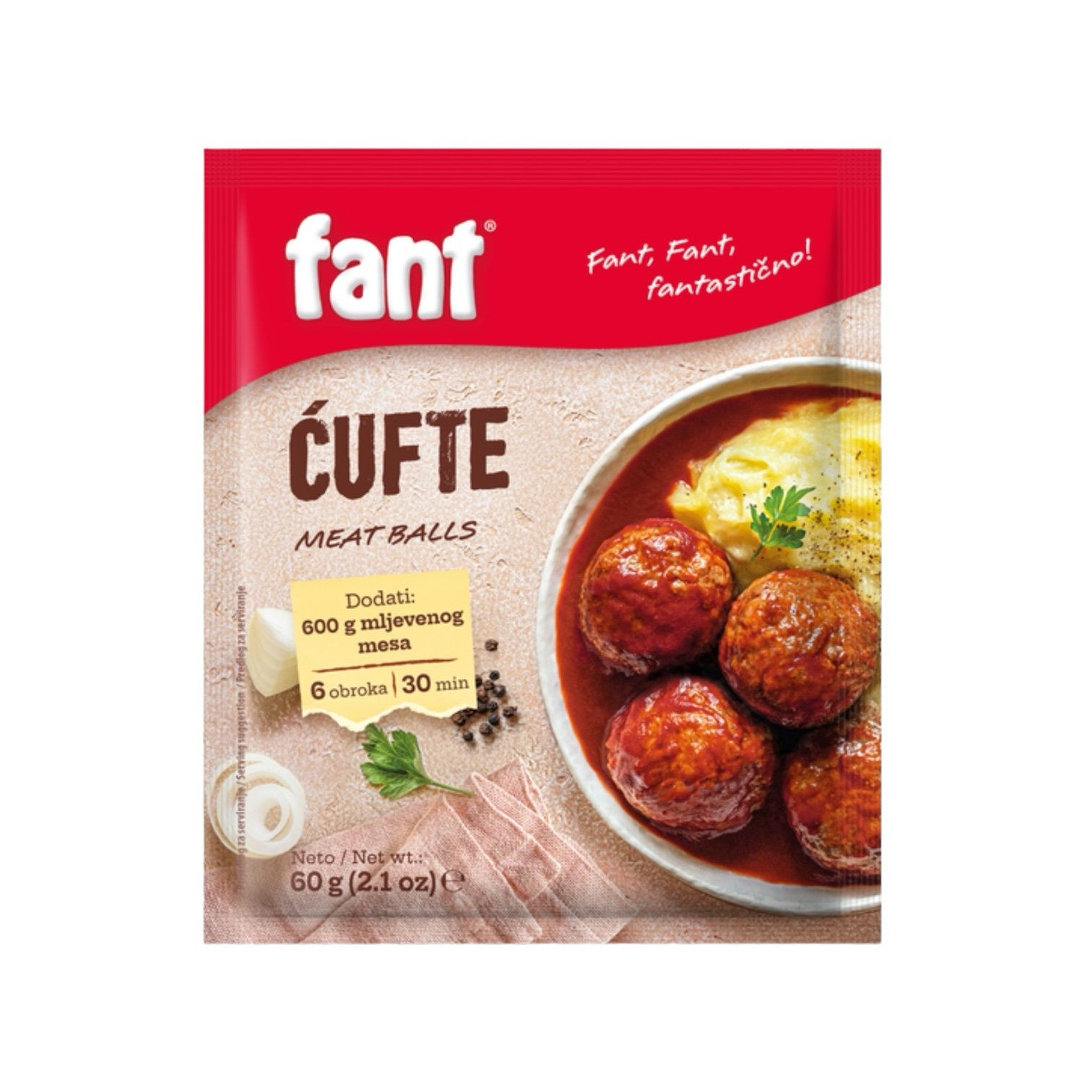 Podravka Fant Seasoning Mix For Meat Balls | Fant Za Ćufte 60g