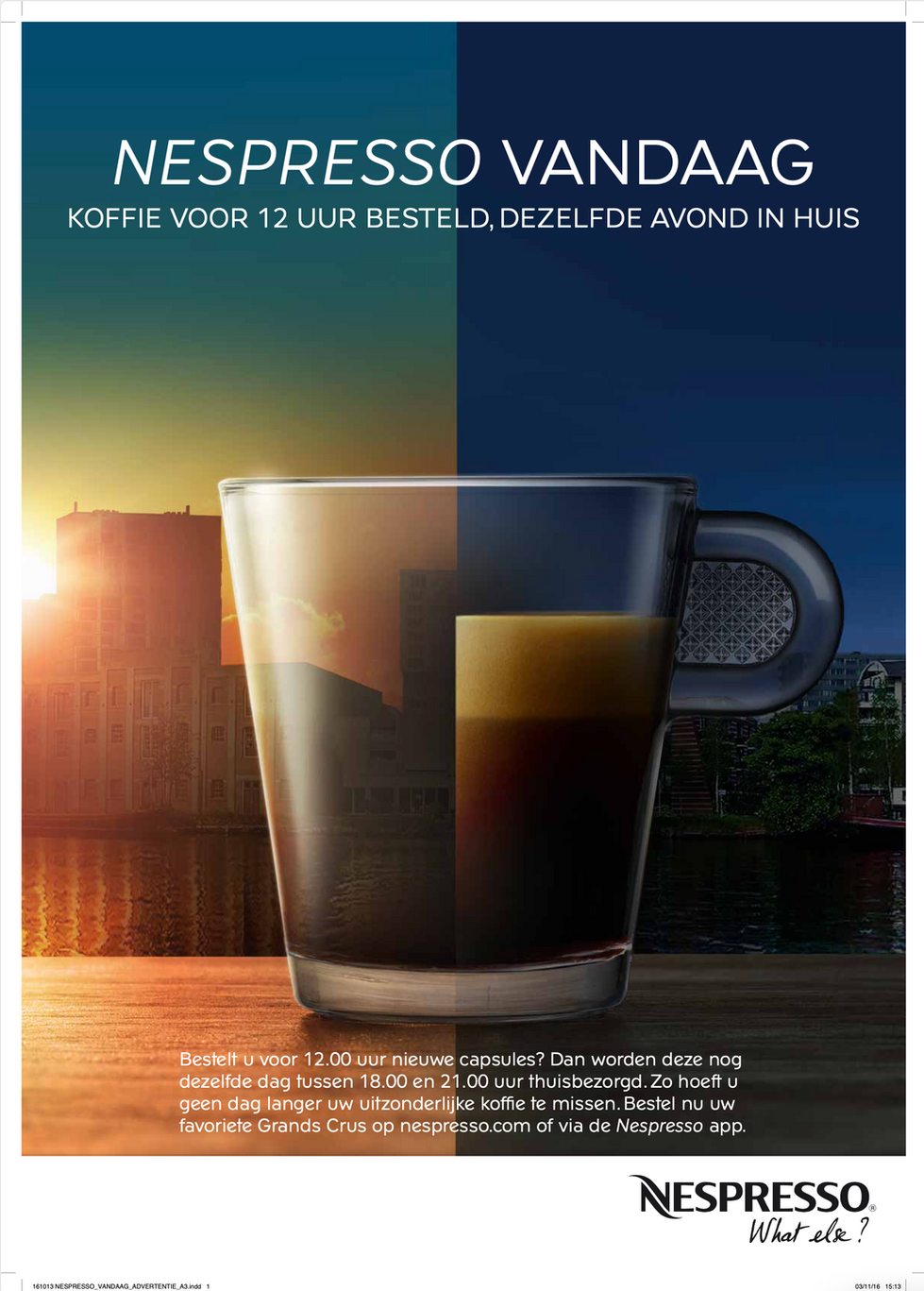 Portfolio Sabri Naouri | Nespresso Vandaag | print advertisment