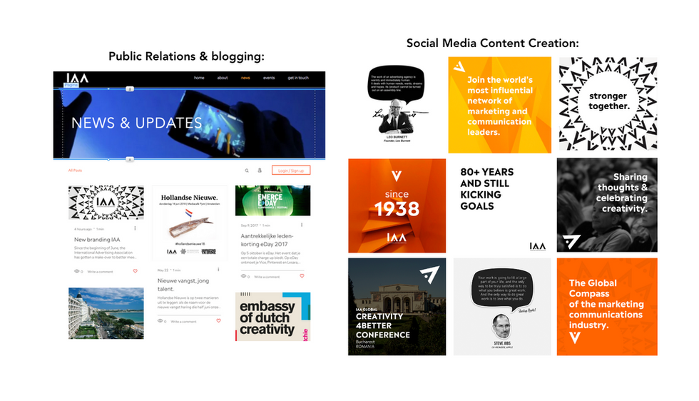 Portfolio Sabrina Naouri - newsletter & social media - IAA Dutch Chapter