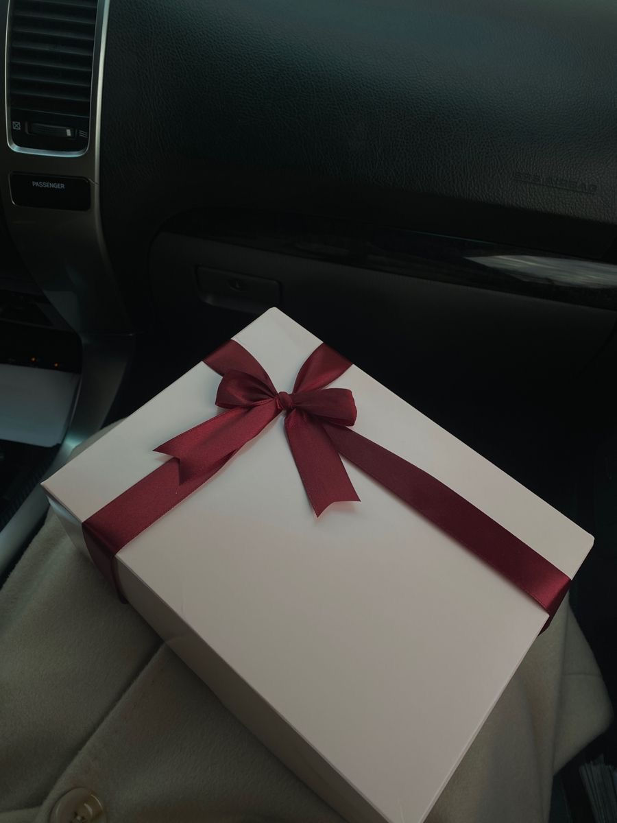 Gift on front seat