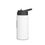Thumbnail: Stainless Steel Water Bottle — Minimalist Crown J Monogram & Black American Flag