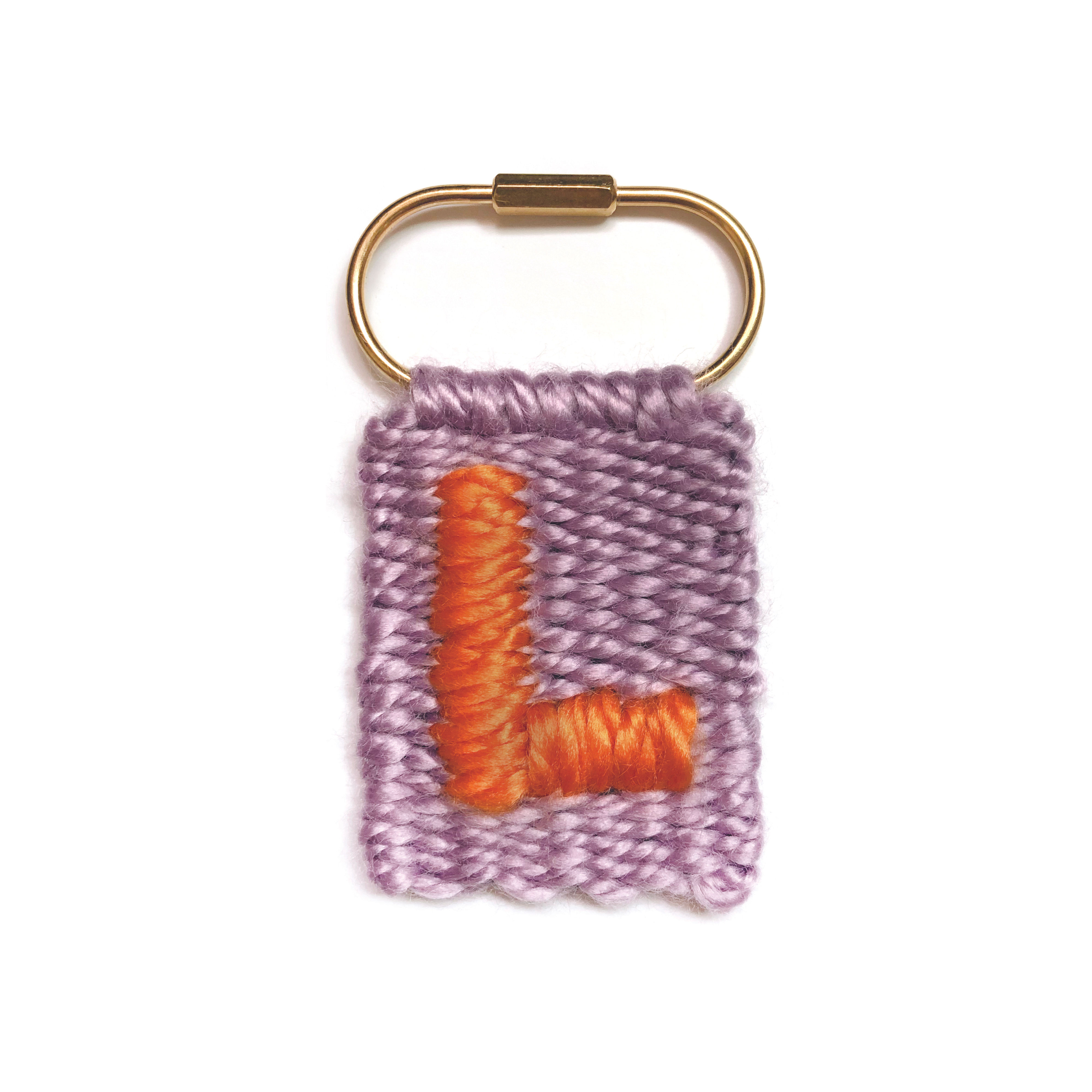 Handwoven Initial <L> Keyring